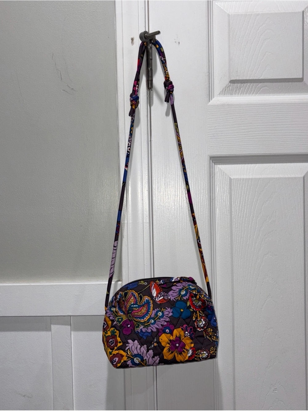 Vera Bradley Blake Colorful Bouquet Paisley Crossbody Bag